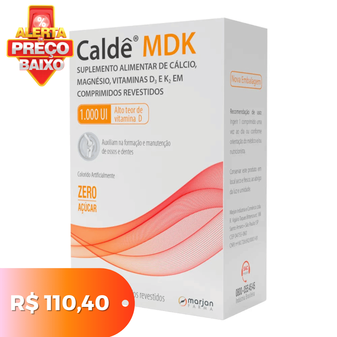Suplemento Alimentar Caldê MDK 1.000UI 30 Comprimidos