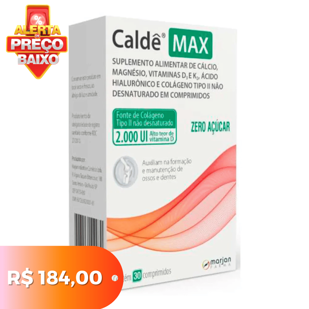 Suplemento Alimentar Caldê Max 2000UI Marjan 30 Comprimidos